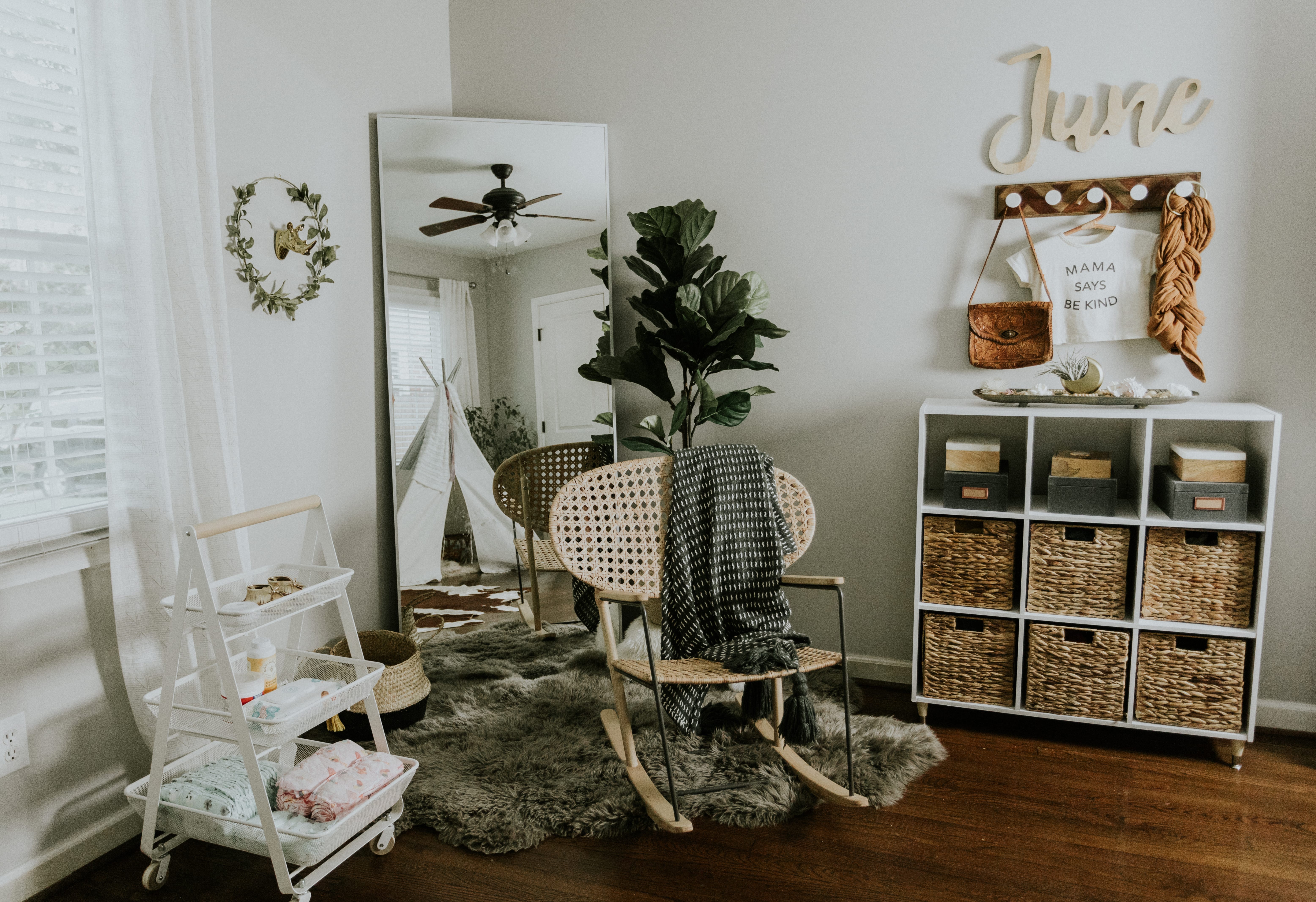 Boho nursery decor, Modern Nursery
